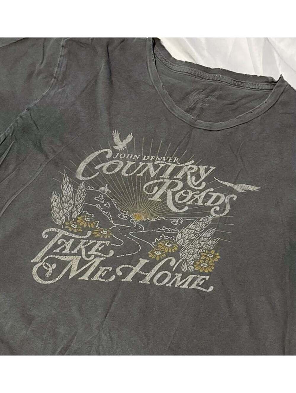 Midnight Rider x John Denver "Country Roads" Distressed Graphic Tee